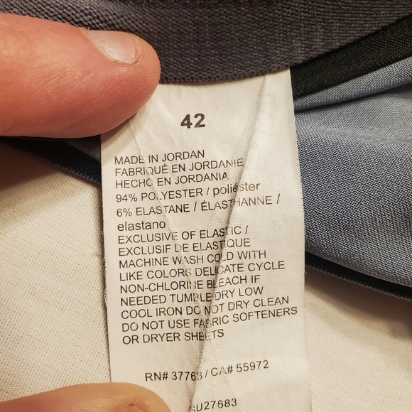 PGA Tour Golf Mens Shorts Size 42 Dark Gray Herringbone Pattern Multiple Pockets - Picture 4 of 5